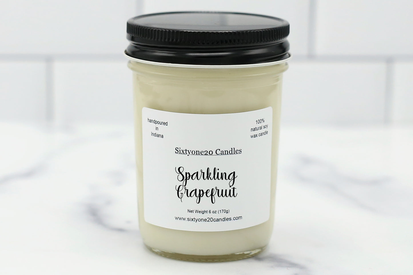 Sparkling Grapefruit 100% Soy Wax Candle
