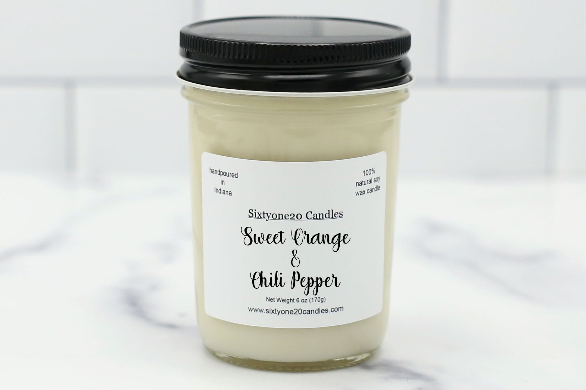 Sweet Orange & Chili Pepper 100% soy wax candle