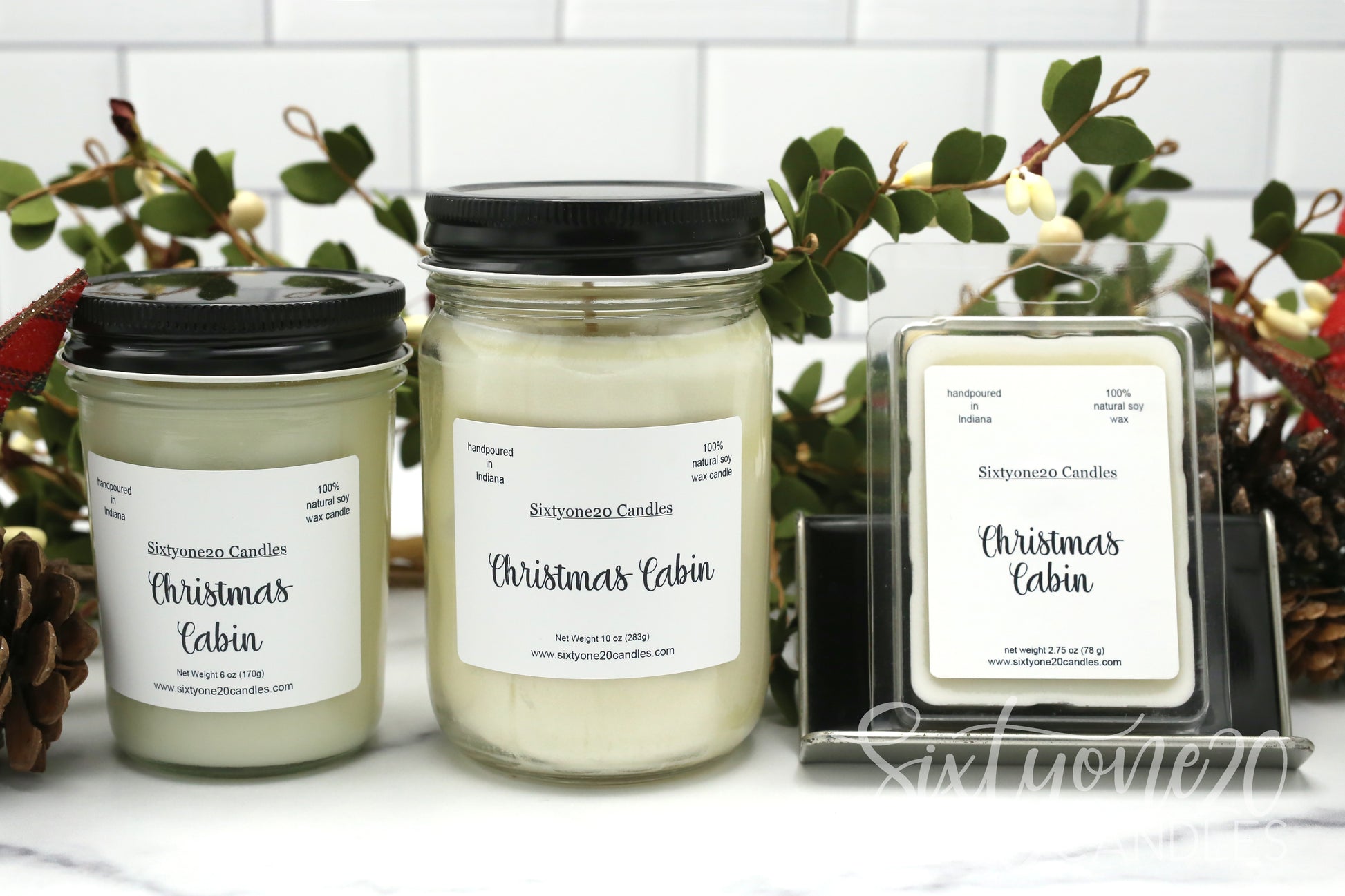 christmas cabin 100% soy wax candles and melt