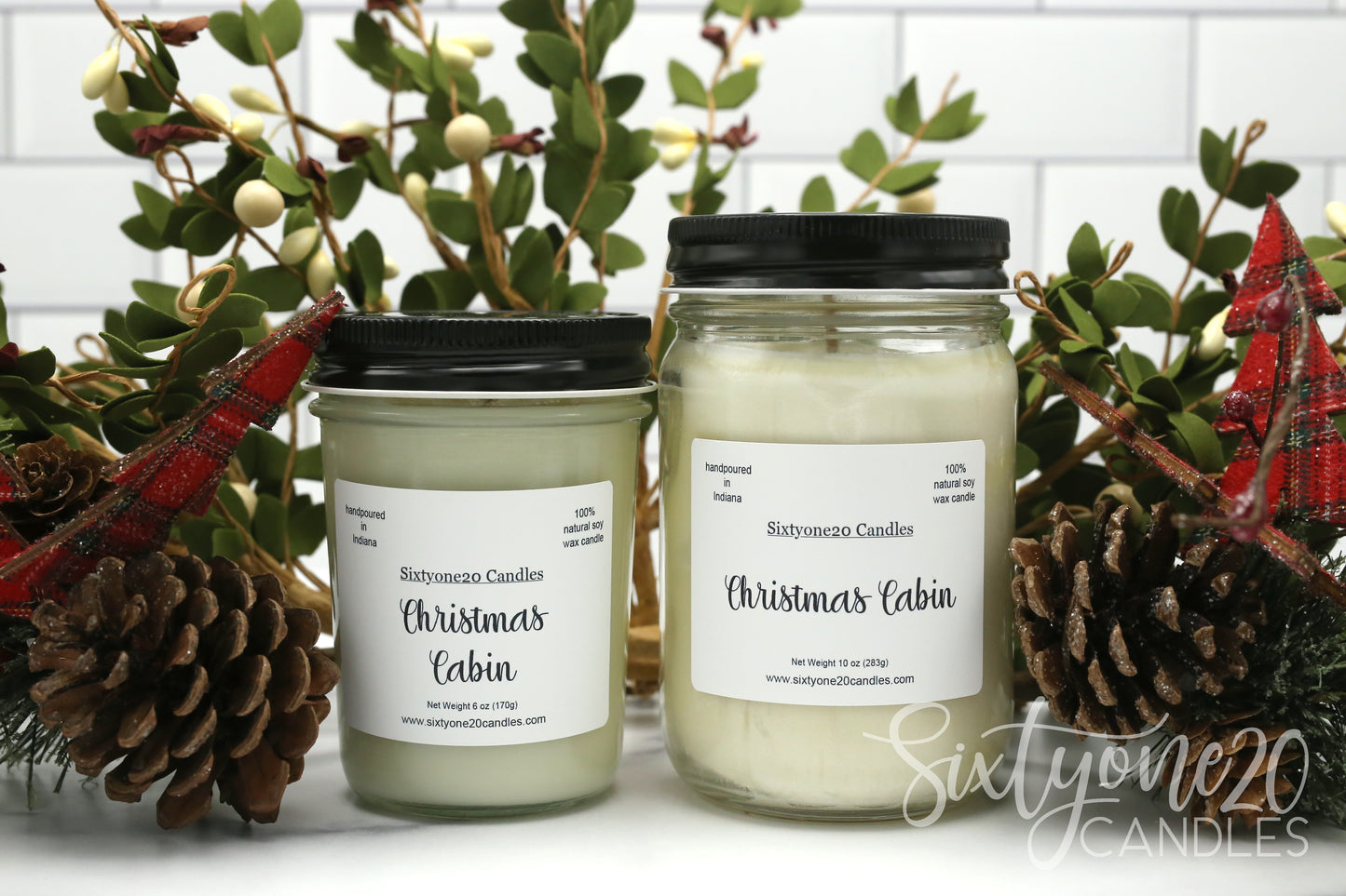 christmas cabin 100% soy wax candles